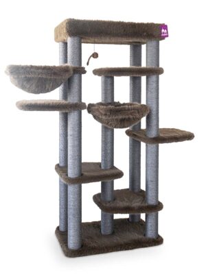 Krabpaal Scenery 204 - Mocha - 12 cm stam - XXL – meerdere katten
